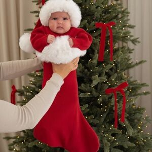 Little and Fern KNIT SANTA STOCKING | RUDOLPH